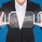 man working with tablet