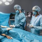 surgical procedure made by doctor special equipment
